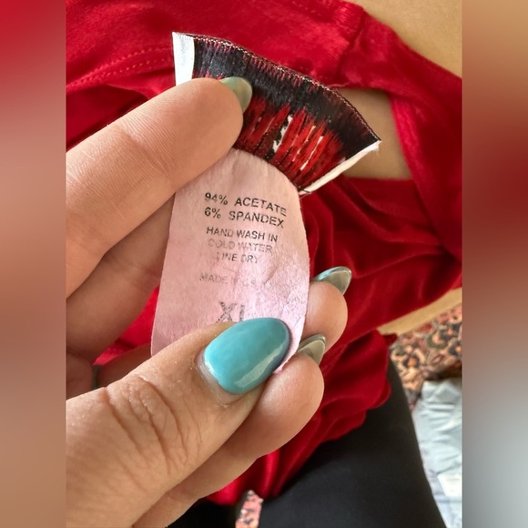 1990s Amanda Paris London New York Red Slinky Sleeveless Dress Size XL - Picture 5 of 8